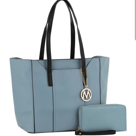 Sold Mia K. Farrow blue tote - Picture 2 of 6